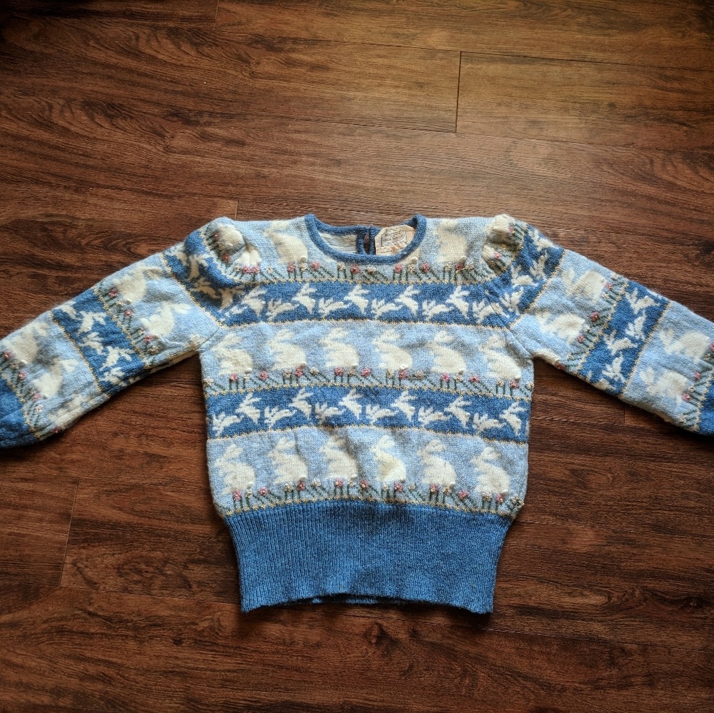 Vintage wool bunny sweater